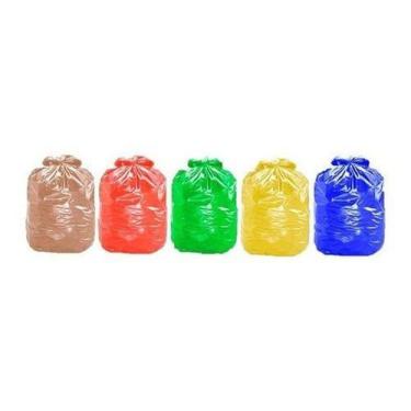 Imagem de Saco Para Lixo 100 Litros (500 Und) Coleta Seletiva - HIGIPACK