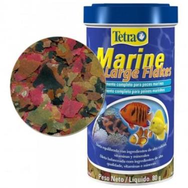 Imagem de Ração Peixes Marinhos Tetra Marine Large Flakes 80g Premium
