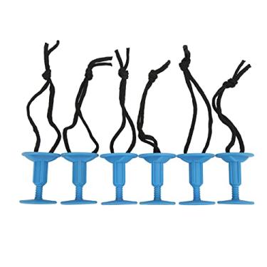 Imagem de Grcfumo 6pcs Surf Board Leashé Perna Plugue, Nylon Plástico Surf Leash Plug Surfboard Acessório, SUPORTIMENTO DE ESPORTES AQUISTA PARA SURF E PADDLEBOOD (preto) (azul)
