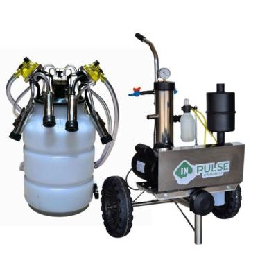 Imagem de Ordenhadeira Mecânica Móvel Inox Bv 450 Com um Conjunto Duplo para 2 v