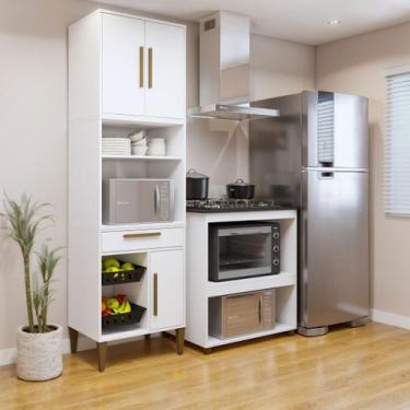 Imagem de Conjunto 2 Peças Paneleiro com Fruteira e Balcão 5 Bocas Santo Andre -