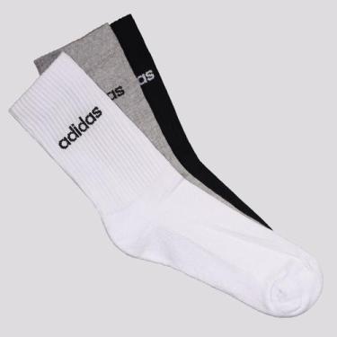 Imagem de Kit Meia Adidas Crew 3 Pares, G
