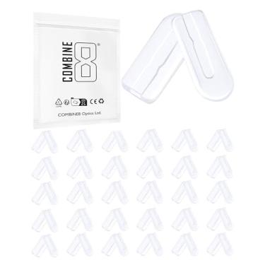Imagem de Combine8 Almofadas de nariz para óculos, 30 pares de almofadas de nariz de silicone macio e transparente, antiderrapante para óculos de sol