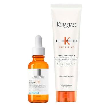 Imagem de Kérastase e La Roche-Posay Kit - Protetor Térmico para Cabelos Secos +