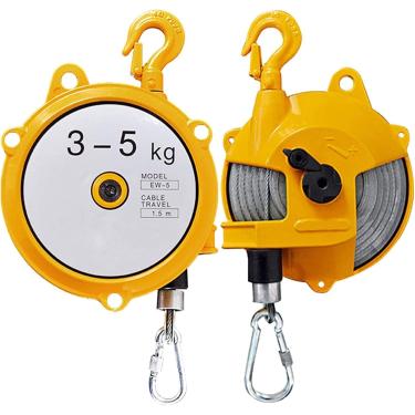 Imagem de Balanceador De Mola Retrátil, Balanceador De Mola De Torre De Travamento Automático Ferramenta Manual De Grau Industrial, Ferramenta Retratora De Tensão Suspensa Para Engenharia E, 3-5kg