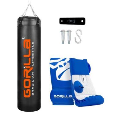 Imagem de Saco De Pancada Profissional Grande 160 cm Luva Bate Saco Adulto Pro S