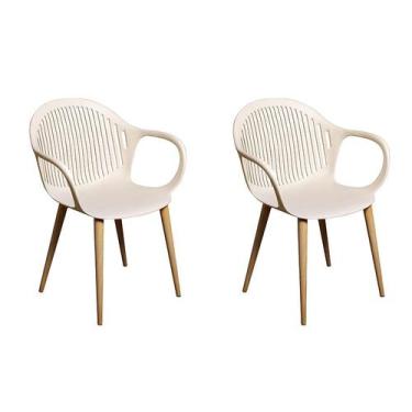 Imagem de Conjunto com 2 Cadeiras Hilary Bege - Mobly