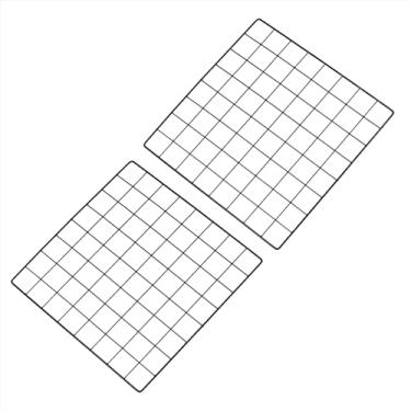 Imagem de PATIKIL Painel de grade de arame de 40,6 cm x 40,64 cm, 2 unidades, quadros, fotos, fotos, exibição de memorando, painéis de grade, organizador de pendurar, painel decorativo de parede para casamento