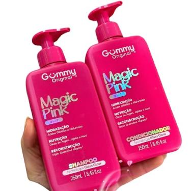 Imagem de kit gummy hair shampoo + condicionador 3 em 1 250mL Glass Glow