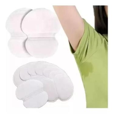 Imagem de 30 Pares Protetores Almofadas Axilas Absorvente Anti Suor Cor Branco H