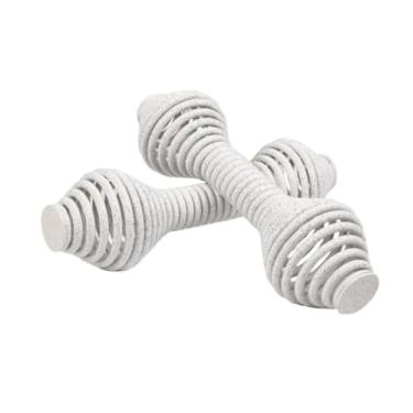 Imagem de Aymzbd Conjunto de halteres de aço com mola, 2 peças, pesos de mão, pesos de fitness para fortalecimento corporal completo, mulheres entusiastas, Branco