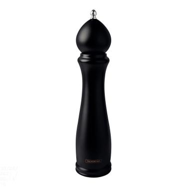 Imagem de Moedor De Pimenta E Sal Churrasco Black Em Cerâmica Com Recipiente De Madeira 10"