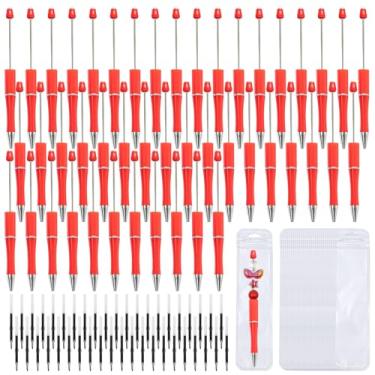 Imagem de Kit de 108 canetas com contas DIY – 36 peças de canetas esferográficas com refis e bolsas – canetas com contas para artesanato DIY – suprimentos de canetas de contas, kit de fabricação de canetas