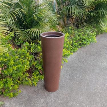 Imagem de Vaso polietileno para plantas decorativo coluna efeito marmorizado 68x25