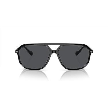 Imagem de Óculos de Sol Vogue Eyewear 0VO5531S W44/87 Tam 60 / Preto - Lentes Cinza Escuro