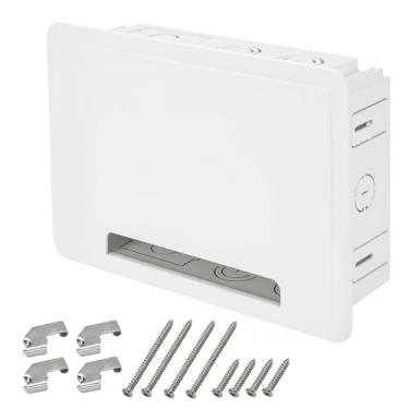 Imagem de Caixa de tomada de mídia embutida na parede de 23 cm – Gabinete de gerenciamento de cabos e caixa de armazenamento para TVs montadas na parede, compatível com Roku e Samsung One Connect Mini – para