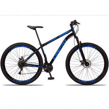 Imagem de Bicicleta Aro 29 Aço Carbono 21V Cripto Freios À Disco Quadro 17 Preto Azul