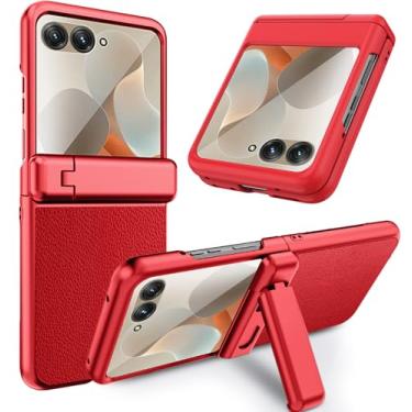 Imagem de NINKI Capa para Motorola Razr 2025/2024 com película protetora, dobradiça, suporte invisível, grau militar, à prova de quedas, ultrafina, à prova de choque, resistente, Razr 60/50, capa para Moto Razr