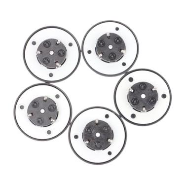 Imagem de BaotyJie Suporte para CD com esferas, tampa de motor de cerâmica, base giratória, peça de reposição portátil e estável, peças de reparo, 5 Unidades