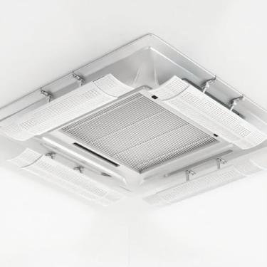 Imagem de FORRTY Defletor De Ar Para Ar Condicionado Teto, Ajustável 50–70cm, Painel Direcional, Resistente Condensação, Instalação Sem Ferramentas, Compatível Com Escritório(No ion filter,4 pcs)
