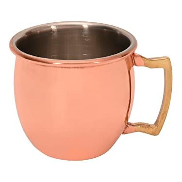 Imagem de Mimo Style Mini Caneca Moscow Mule de Aço Inoxidável com Alça Cobre/Bronze, Capacidade para 70ml, Feita de Materiais Leves para Bebidas, Drinks, Bar e Festa, Mugs