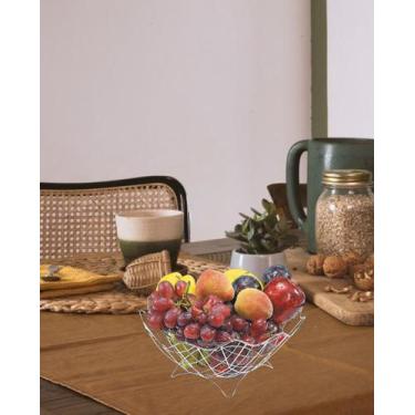 Imagem de Fruteira Copacabana Mesa Cromada Niquelart  Fruteira centro de mesa - 