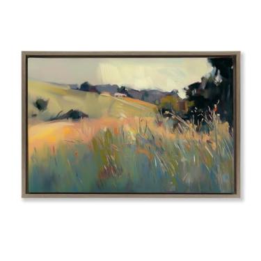 Imagem de Stupell Industries Design de arte de parede em tela flutuante marrom com planícies tranquilas modernas por Elara Yasna, 53 x 78 cm