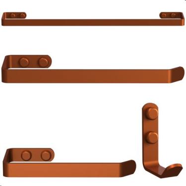 Imagem de Kit Acessórios Para Banheiro Rose Gold 4 Peças Plus - CromoShop Home a