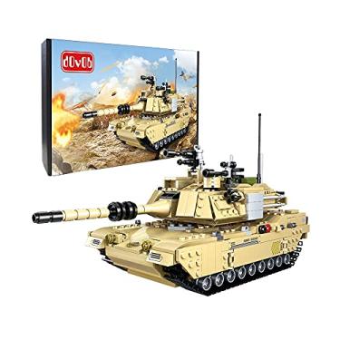 Imagem de dOvOb Bloco de construção de tanque militar (1080 peças), modelo de tanque militar M1A2 Abrams WW2 com figuras de soldado, brinquedos presentes para crianças e adultos