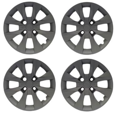 Imagem de Kit 4 Calota Aro 14 Compatível c/Roda 206 207 208 2015 2016 - Preto fosco