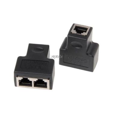 Imagem de Adaptador Duplicador Rj45 1-femea X 2-femea Preto Adt.5101 Gv