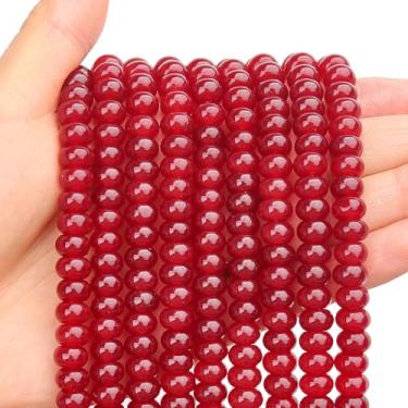 Imagem de BONNY BOXX 1 fio natural 5 * 8 mm granada jade Rondelle, contas de pedra de disco de ábaco natural, pedra preciosa espaçadora solta para pulseira faça você mesmo, colar e fazer joias