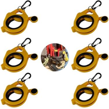Imagem de CANAANIN Conjunto de suporte de abraçadeira com zíper, resistente, colorido, atualizado para cinto de ferramentas, organizado, forte, eficiente, eletricista, reutilizável, portátil, pacote com 6