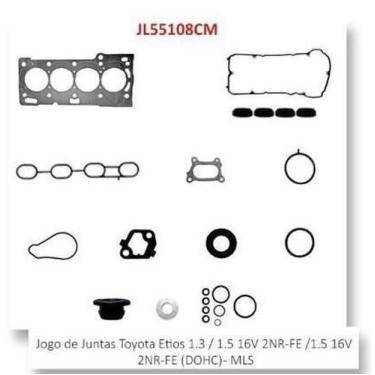 Imagem de Junta Motor Toyota Aço Etios 1.3 1.5 16V Flex Apos 2012 - Junta lima