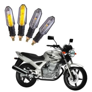Imagem de Kit 4 Setas Sequenciais Pisca de Led Universal Modelo P50S Moto CB 250