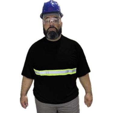 Imagem de Camiseta Manga Custa RESISTENTE com Faixa Refletivo Malha Fria Uniform
