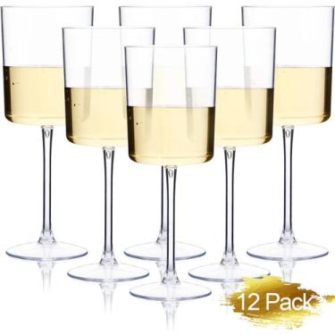 Imagem de Copos de vinho Ciaell de 10 onças descartáveis de plástico transparent