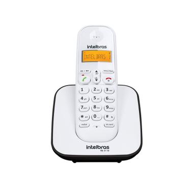 Imagem de Telefone sem Fio TS 3110 Branco com Preto Intelbras