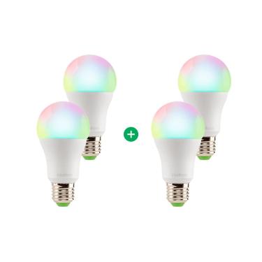 Imagem de Kit Lâmpada Smart Wi-Fi EWS 410 Intelbras - 4 unidades