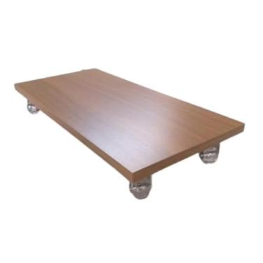 Imagem de Suporte para CPU 45cmx34cm em MDF, tipo plataforma com rodízios em GEL