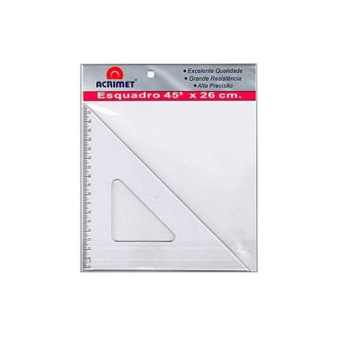 Imagem de Esquadro poliestireno 26cm x 45 graus 542 Acrimet