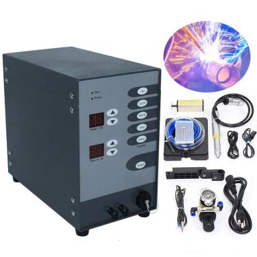 Imagem de Kit de máquina de solda a ponto de aço inoxidável, soldador de arco de argônio com pulso de toque de controle numérico automático para soldar peças de hardware de joias