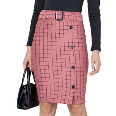Imagem de Saia Evangélica Social Cinto E Botões Elegante - Look Modas Octavio, G