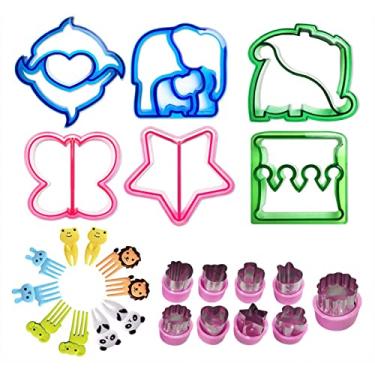 Imagem de Yosoo 25Pcs Sandwiches Cutters Set, Cofre para Crianças, Fun Shapes for Sandwiches Fruit, Home Kitchen