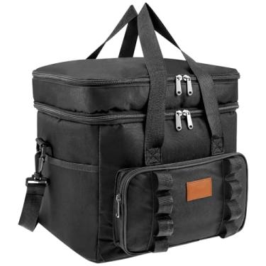 Imagem de Bolsa térmica macia, 38 latas para refrigerador de praia, refrigerador macio à prova de vazamento, à prova d'água e dobrável para almoço, praia, bebidas, viagens, acampamento, piquenique, para homens