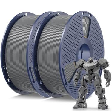 Imagem de SUNLU Filamento de impressora 3D PLA, filamento PLA perfeitamente enrolado 1,75 mm, precisão dimensional +/- 0,02 mm, bons consumíveis de embalagem a vácuo, PLA 2 kg no total, 1 kg por carretel