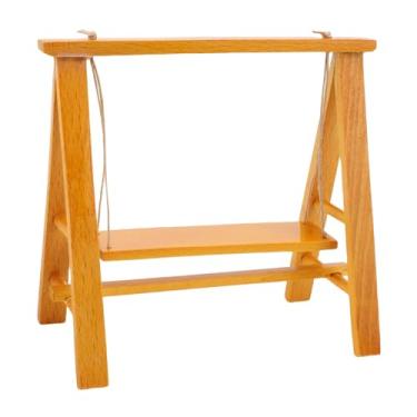 Imagem de RiToEasysports Swing Em Miniatura, Material Premium, Design Incrivelmente Realista, Artesanato Requintado, Escolha Ideal, Uso Versátil, 1:12 Mini Casas, Caixas de Quarto (Cor de madeira)