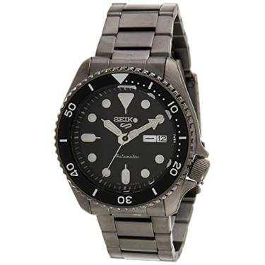 Imagem de SEIKO Relógio masculino analógico automático 5 esportivo, Preto, 43mm, 5K9