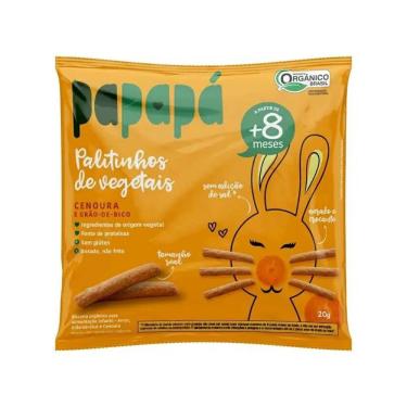 Imagem de Palitinhos De Vegetais Papapá Cenoura E Grão-De-Bico 20g