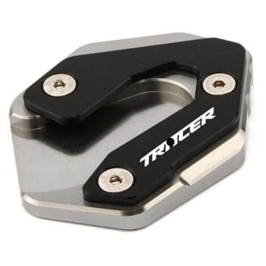 Imagem de BYYINGSUS Tracer 900 GT Motocicleta Acessórios Chaveiro Suporte Lateral Pad Ampliador Compatível com Y&AMAHA Tracer 900Gt 2014-2018 2019 2020 (Cinza Tracer)